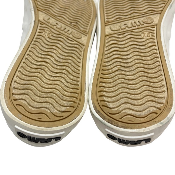 LAM Blue Canvas White Wall Loafers Slip On Mules Flats Casual Shoes sz 7.5 - Picture 16 of 16